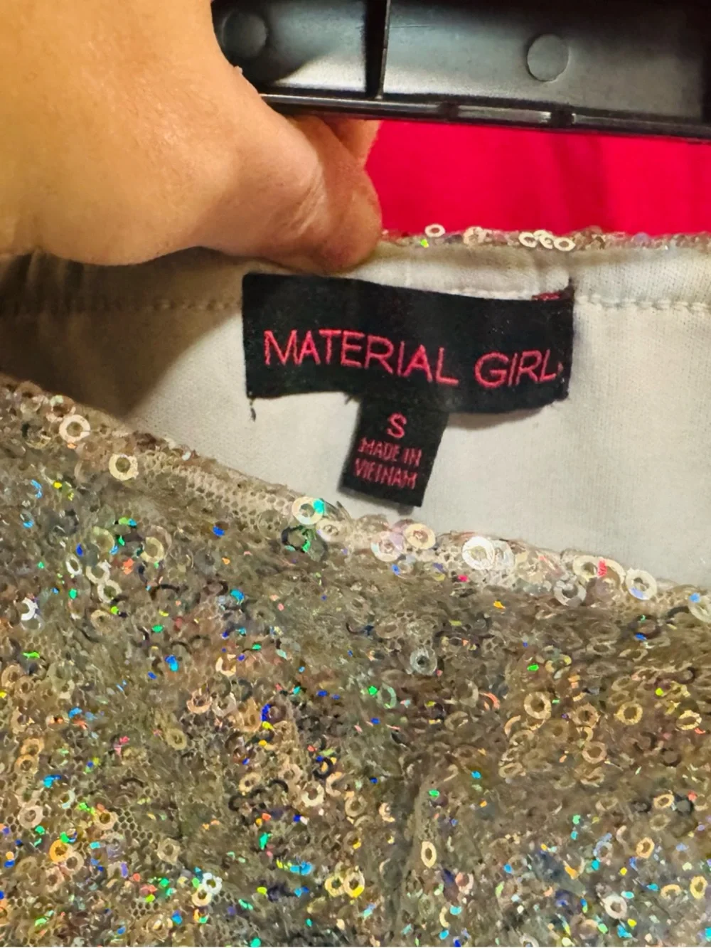 👑 SEXY SIZE SMALL MATERIAL GIRL SILVER SEQUIN BOOTY SHORTS - Picture 3 of 11